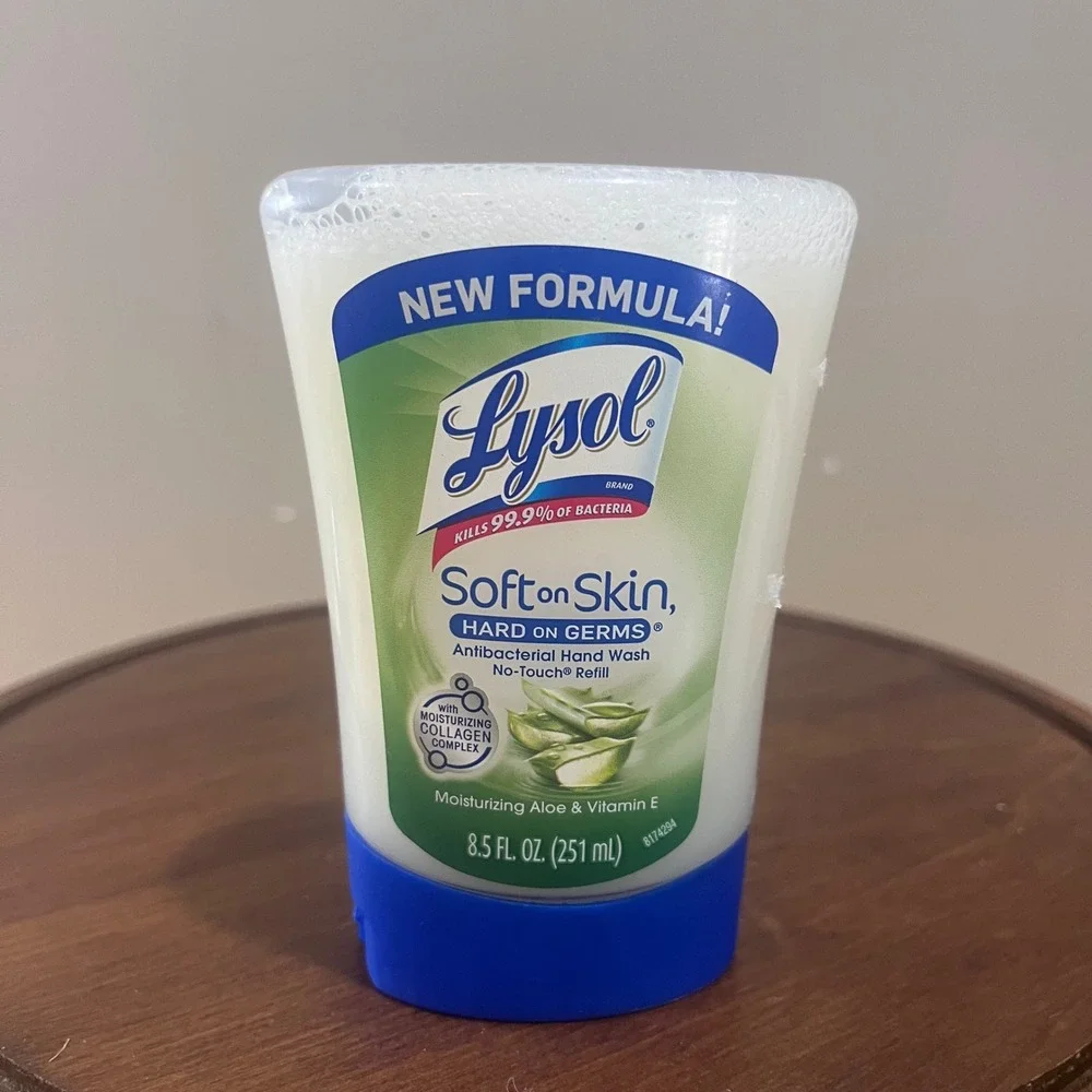 Lysol No-Touch Antibacterial Hand Soap Refill Aloe Vitamin E 8.5oz New Formula